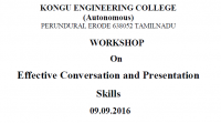 Workshop On "Effective Conversation And Presentation Skills"